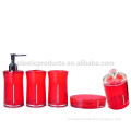 Promotional chirstmas gift plastic bathroom set accessories with diamond